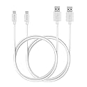 MaGeek Micro USB Cable 6ft, [2-Pack, 6 feet] Extra Long USB 2.0 to Micro B Fast Charge Cord and High Speed Data Sync Cable for Samsung S7 S6, HTC