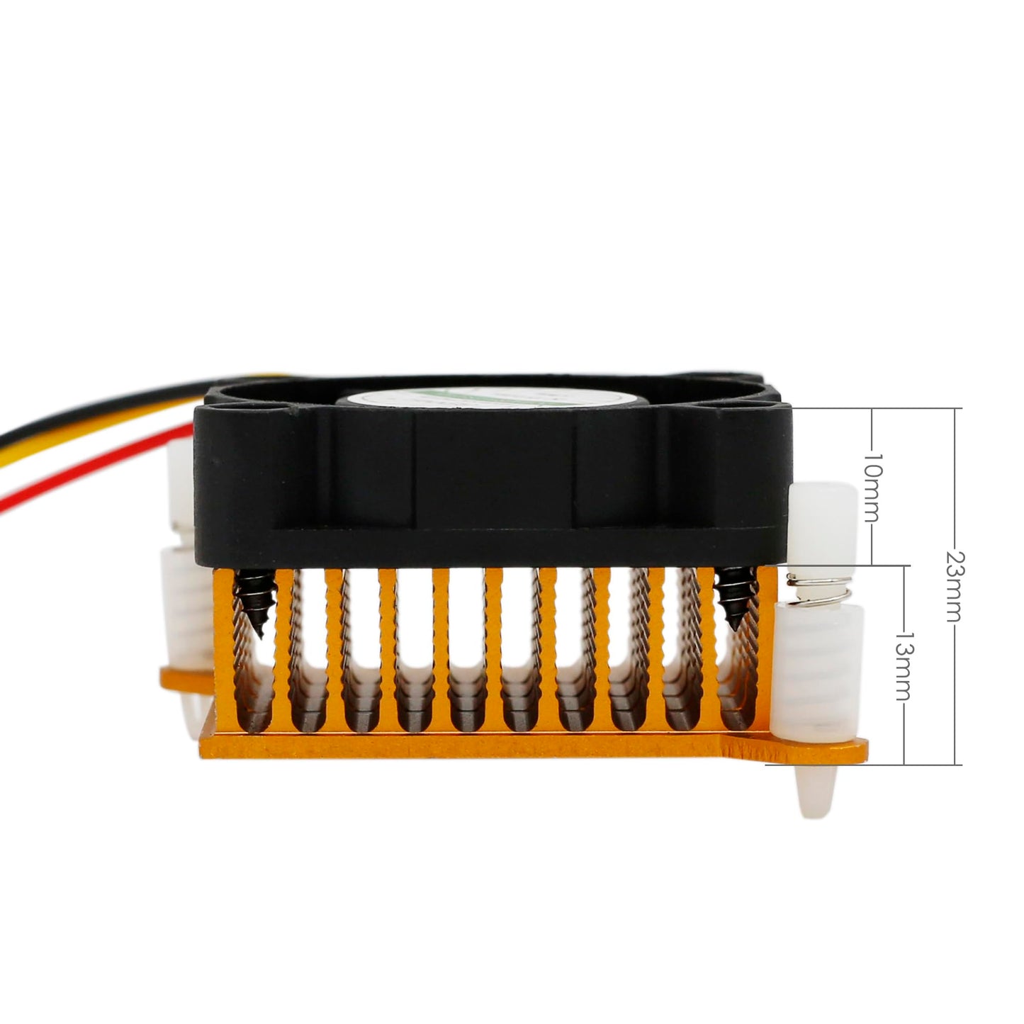 GENNEL Aluminium Heatsink Fin with 40mm 12V Fan, Heat Sink Cooler for PC Northbridge Chipset Cooling