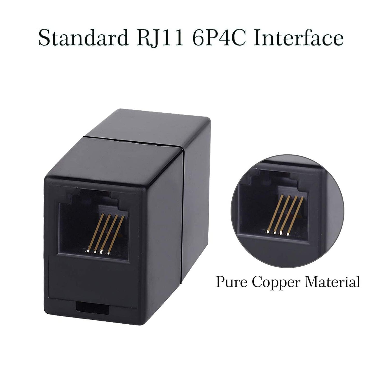 HAWAKA RJ11 Phone Jack to RJ45 Ethernet Converter Adapter Cable,RJ45 8P4C Male to RJ11 6P4C Female Telephone Adapter Wire Cord for Landline Telephone