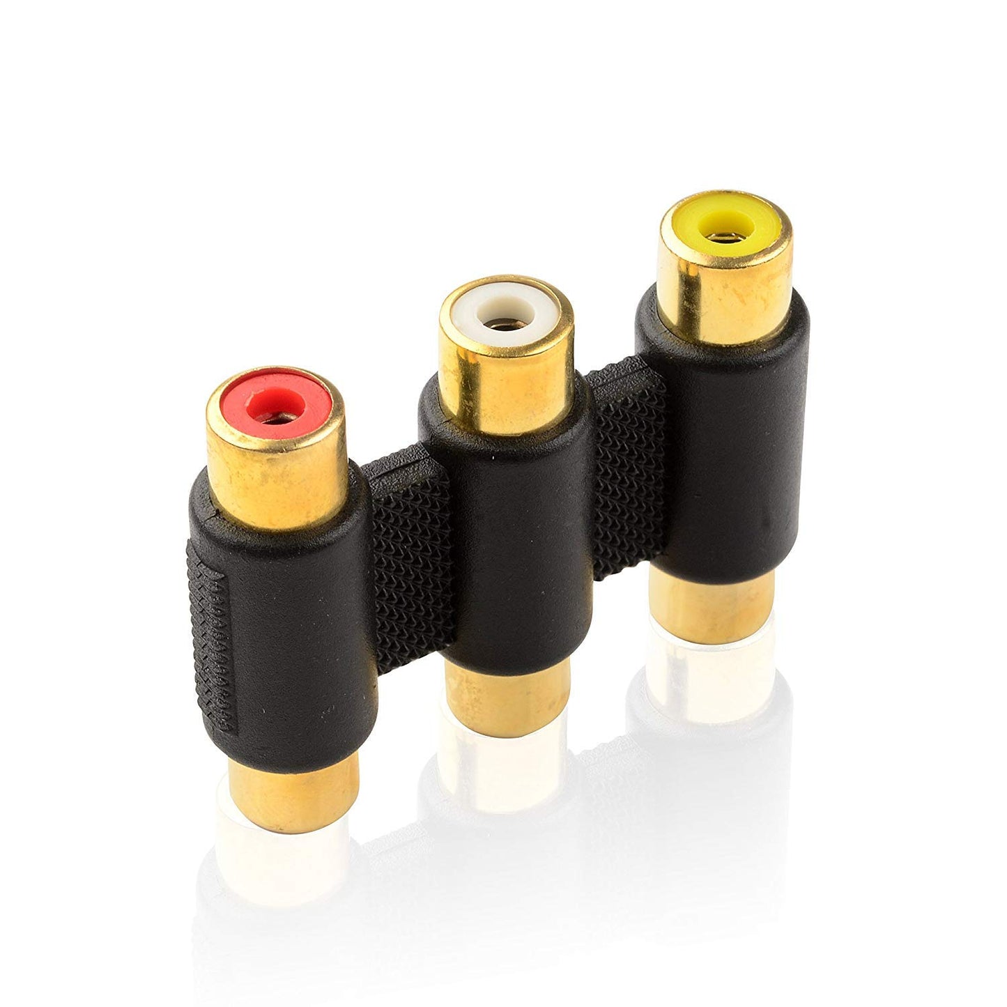 Halokny RCA Connector,Haokiang (2 Pack) Audio Video 3-RCA Female to Female Coupler Adapter