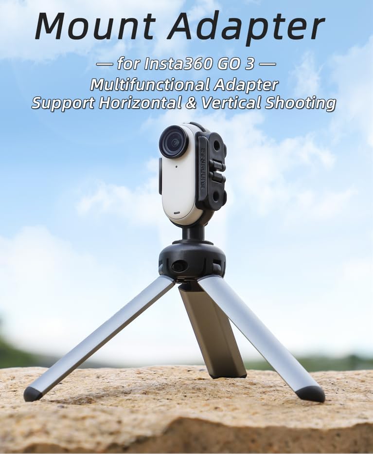 BTG Adapter Mount for Insta360 Go 3 Go 3S Accessories Mount Support Horizontal & Vertical Shooting