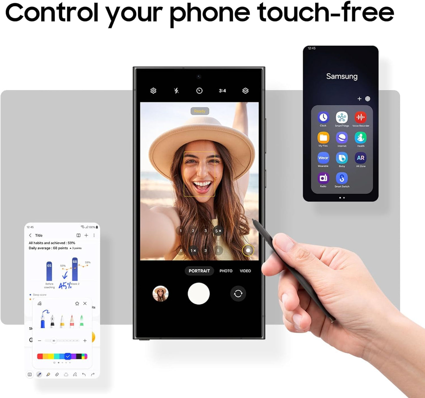 Galaxy S24 Ultra S Pen [WithBluetooth |4096 Pressure Sensor ] Replacement for Samsung Galaxy S24 Ultra 5G All Versions Touch Stylus Pen
