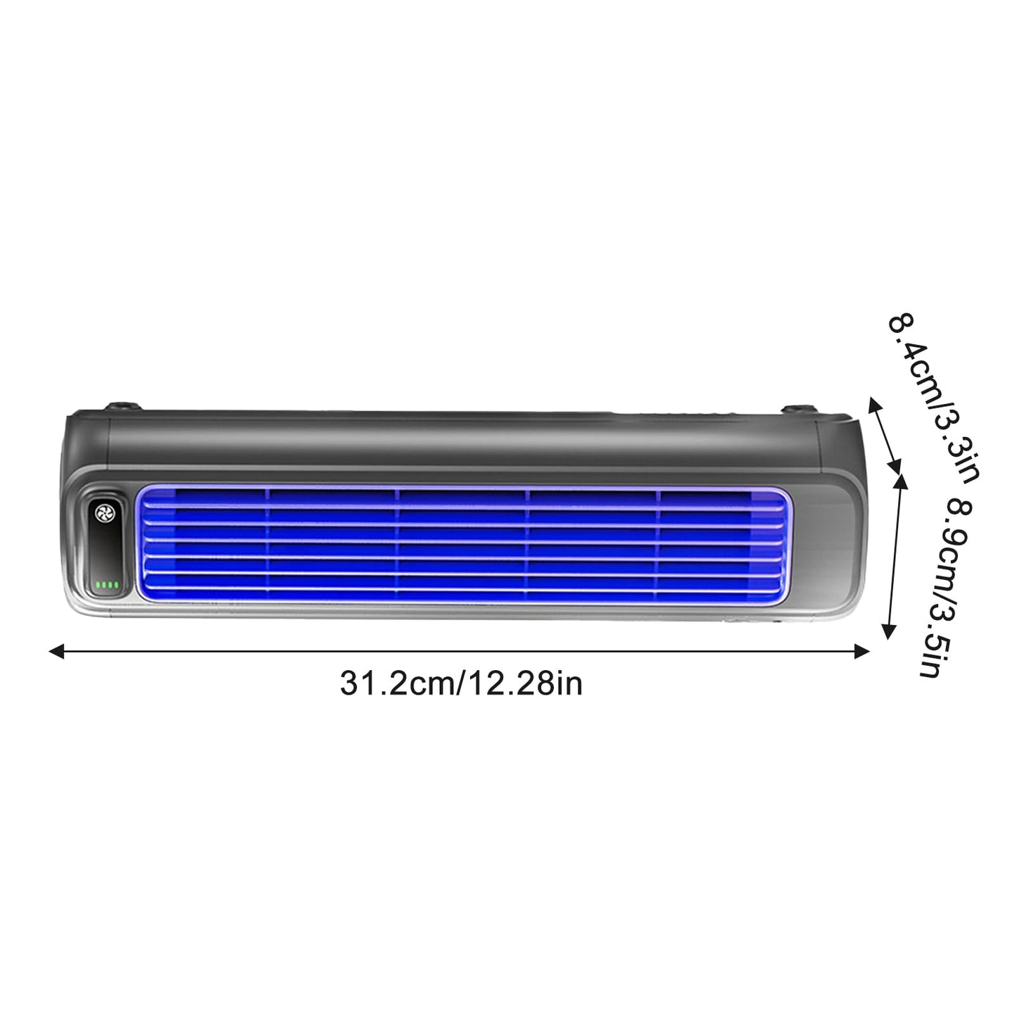AOYEBO Bladeless Cold Air Fan - 3-Speed Settings & Space-Saving Design (Office/Bedroom Use, Compact Tower Fan) (B)
