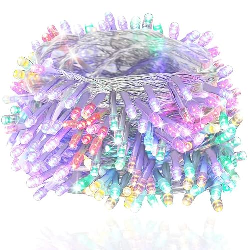 FULLBELL Easter Lights 66 Feets 200 LED Easter Decorations Memory Indoor Outdoor Fairy Lights Easter Decor Lights for Spring Home Bedroom Wedding