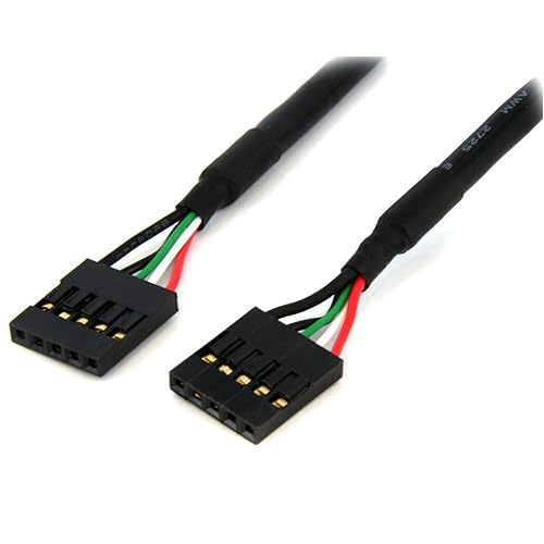 StarTech USBINT5PIN Internal 5 pin USB IDC Motherboard Header Cable (1.5 Feet), Black