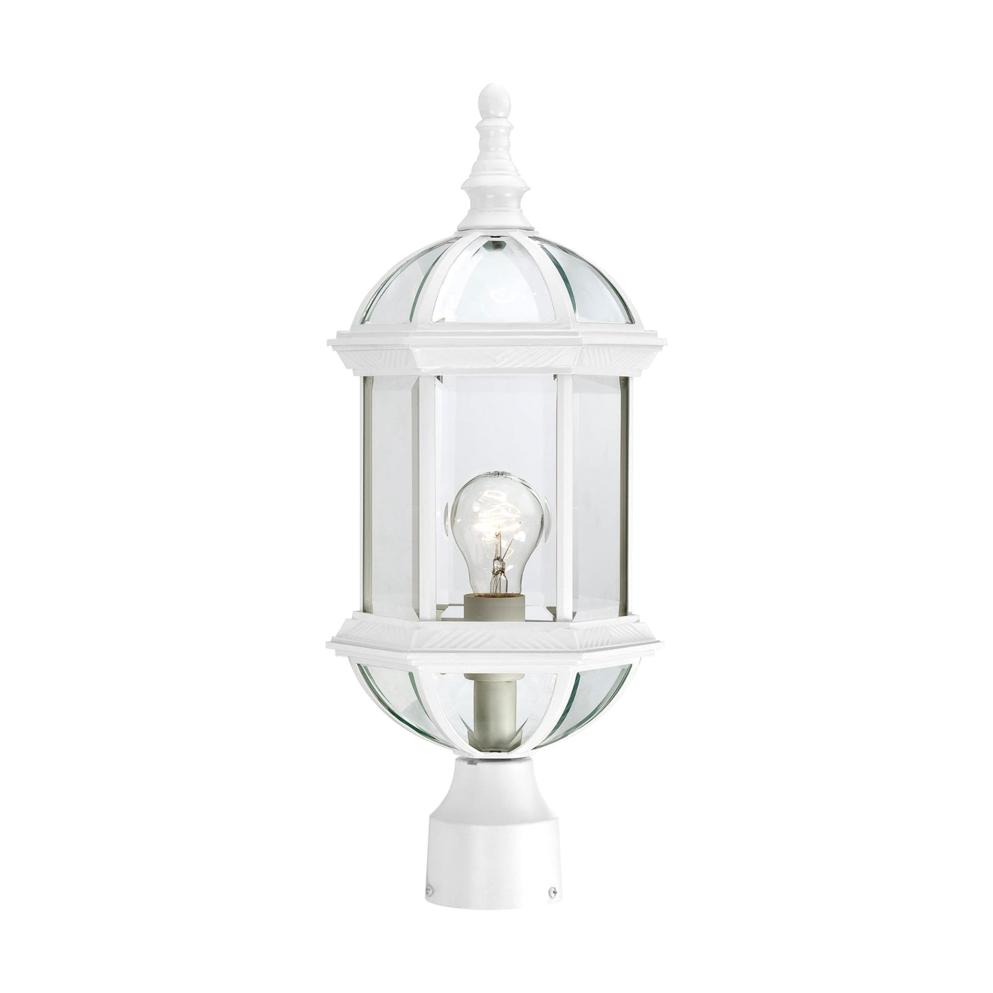 Nuvo Lighting 60/4974 Traditional One Light Post Mount from Boxwood collection in White finish