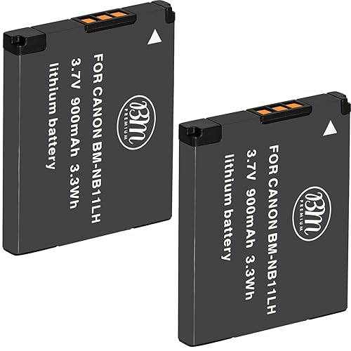 BM 2 Pack of NB-11LH Batteries for Canon PowerShot Elph 110 Elph 130 Elph 135 Elph 140 Elph 150 Elph 160 Elph 170 Elph 180 Elph 190 Elph 320 Elph 340