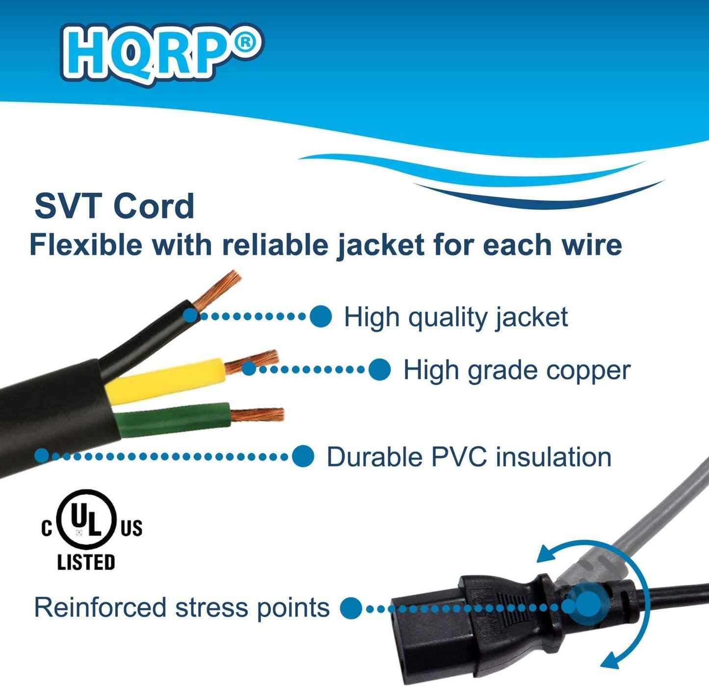 HQRP AC Power Cord and Remote Control Compatible with LG 47LN5400 47LN5400UA 47LN5700 47LN5700UH 47LN5710 47LN5750 HDTV LCD LED Plasma TV