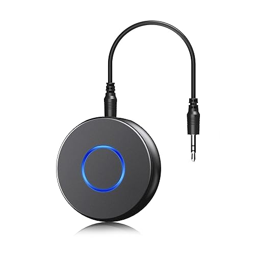 SONRU Bluetooth Aux Adapter for Car, Wireless Audio Receiver, Portable Hands-Free Kit with RCA AUX 3.5mm for Home/Car Stereo Music Streaming Sound