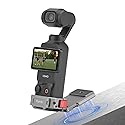 Flymile Pocket 3 Magnetic Mount, Magnet Expansion Adapter Holder with Cold Shoe on Iron Fence etc, Aluminum Alloy Magnetic Mount Stand for DJI Osmo