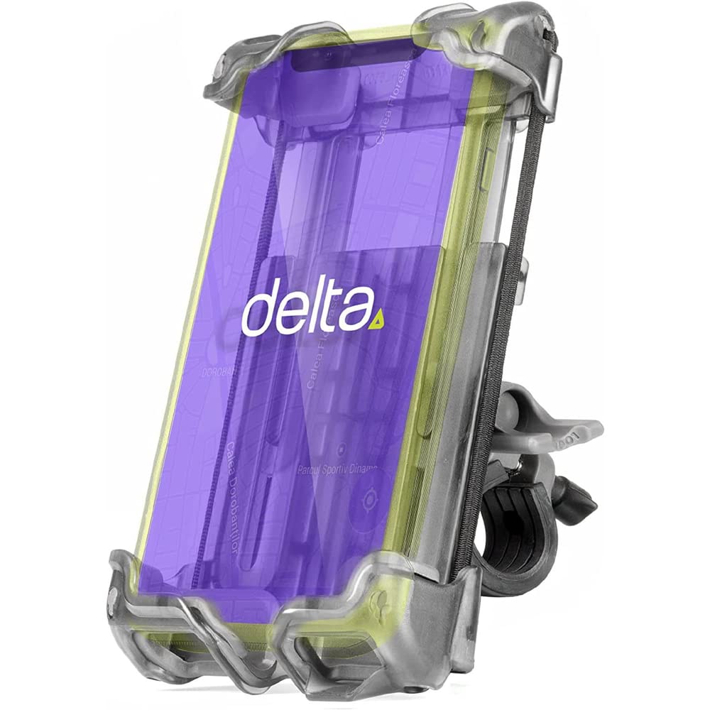 Delta Hefty Bike Phone Mount Cycle - Premium Universal Bicycle Smartphone Holder Adjusts to Any Handlebar & Fits Any Phone or iPhones - Easily