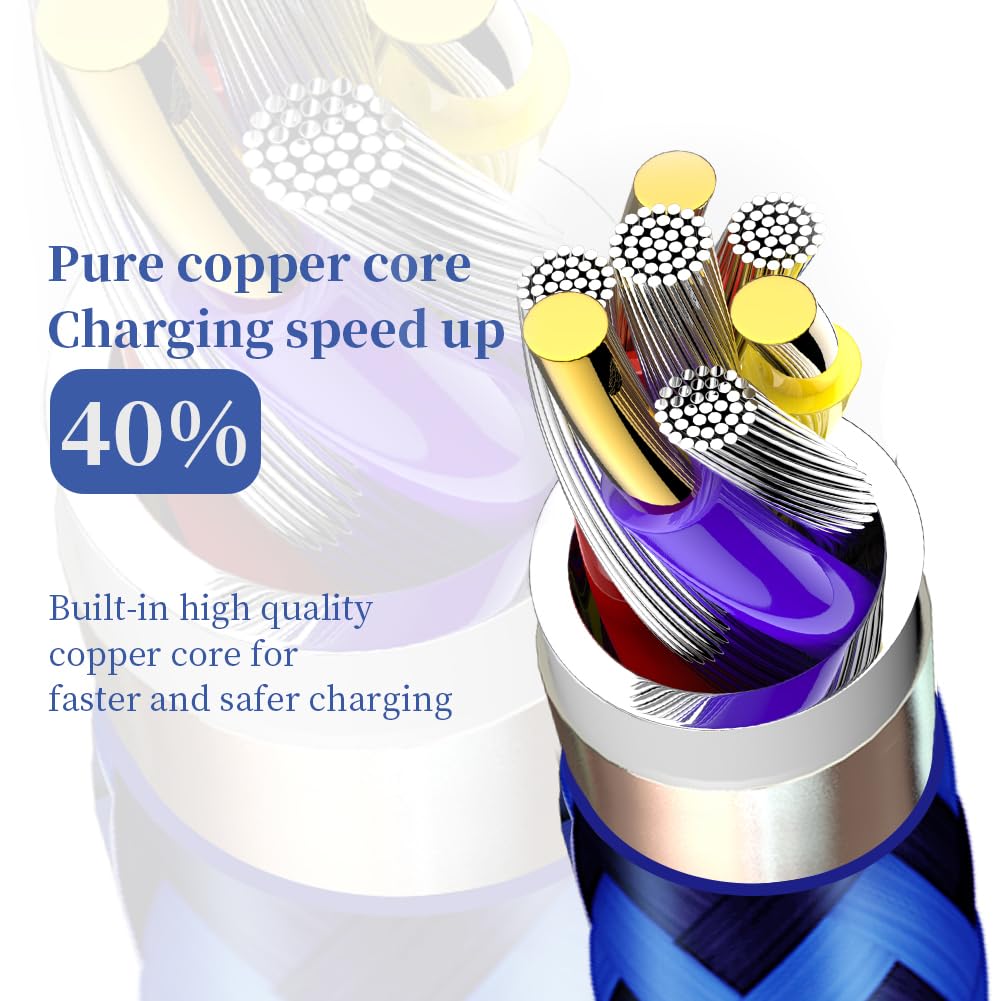 iPhone Charger [Apple MFi Certified] Lightning Cable 6PACK-3/3/6/6/6/10 FT Nylon Braided iPhone Charger Cord High Speed Cord for iPhone 14/13/12/11…