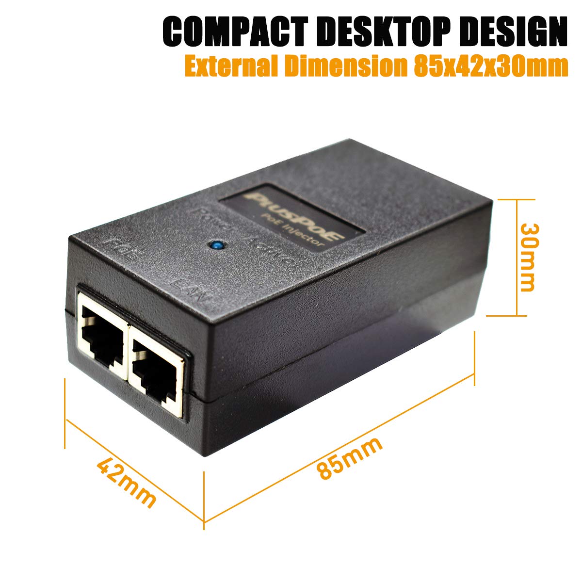 24V Gigabit Passive PoE Injector Adapter 24W for Ubiquiti and Mikroik 24 Volt PoE Devices, Replacement for Ubiquiti POE-24-24W-G, POE-24-12W-G