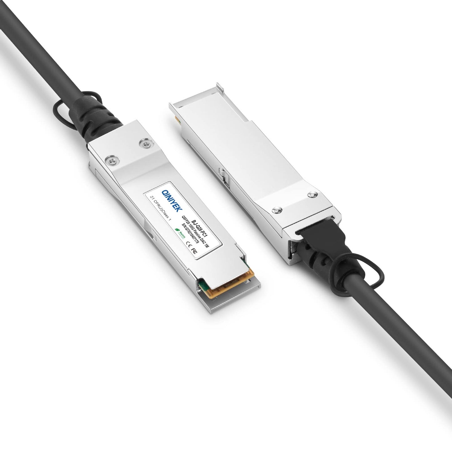 100G QSFP28 DAC Twinax Cable,Direct Attach Copper(DAC) Passive Cable, Compatible with Cisco QSFP-100G-CU1M, 1-Meter(3.3ft)