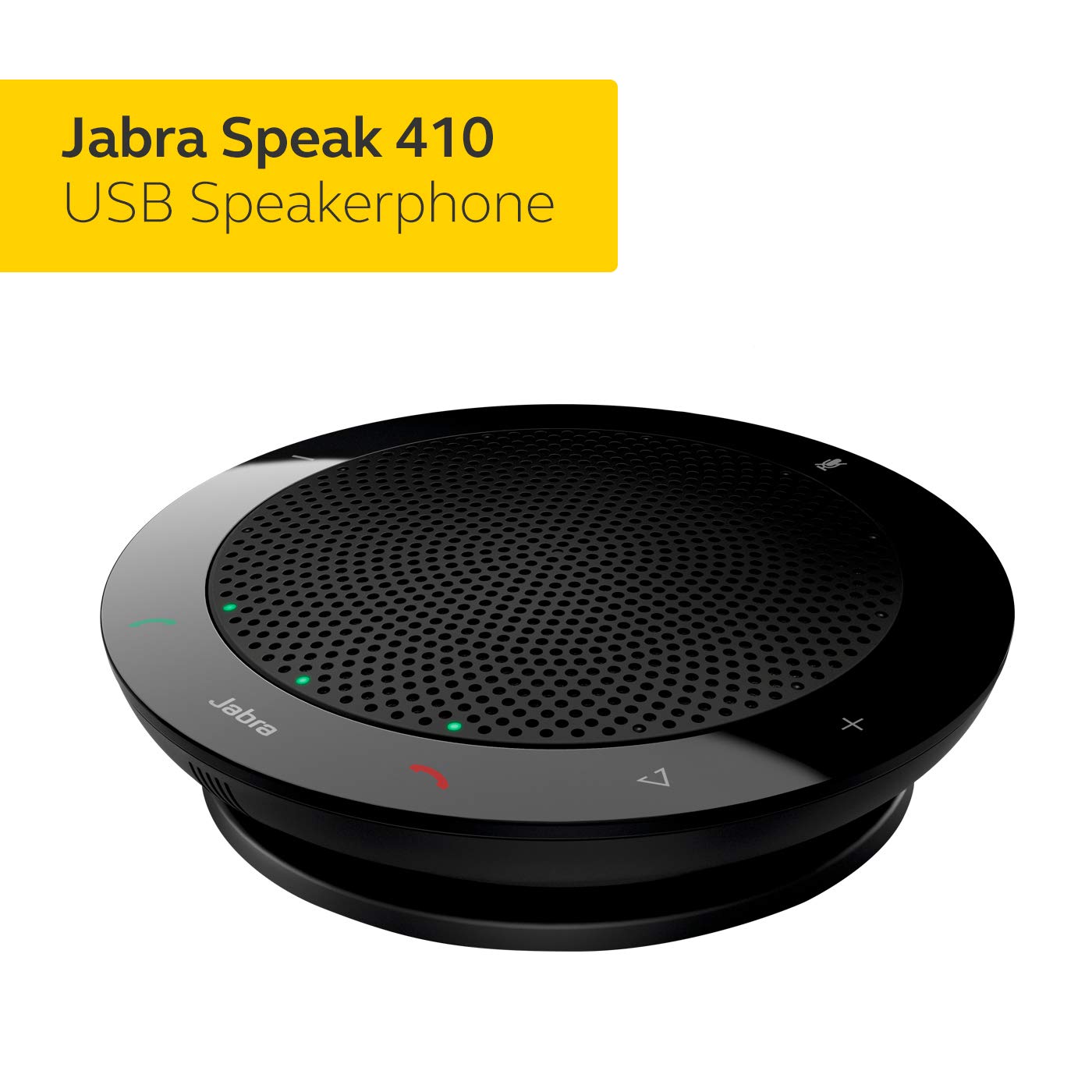 Jabra Speak 410 Corded Speakerphone for Softphones - Easy Setup, Portable USB Speaker for Holding Meetings Anywhere with Outstanding Sound Quality