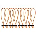 POWRIG 6" Bungee Cords Adjustable Cable Ties Cable management Reusable -Orange (10-pack)