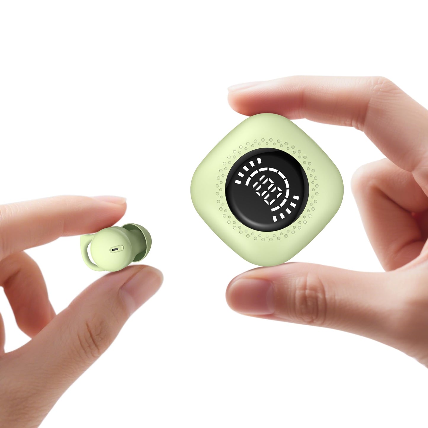 DAGKHE Sleep Headphones, Invisible Sleep Earbuds for Side Sleepers (Green)