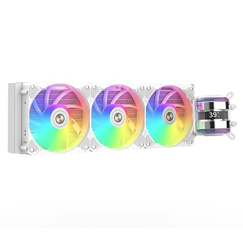 ALSEYE Infinity i360 Water Cooling System - 360mm Radiator, Dual LED Pumps, Temperature Display, 3x120mm ARGB & PWM Fans, Low Noise Operation
