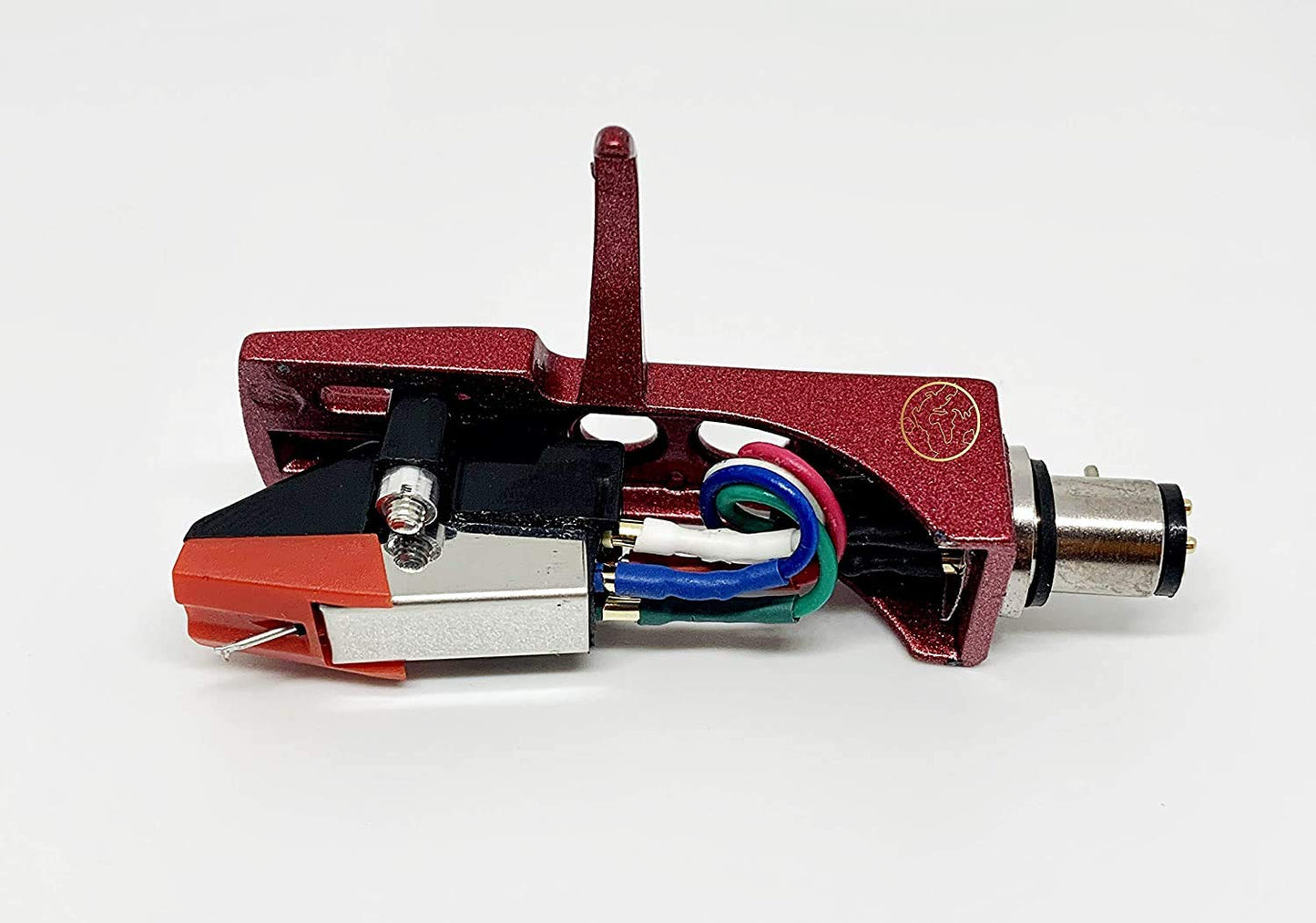 Red Headshell, mount, cartridge and stylus, elliptical needle for Kenwood KD-2070, KD-5077, KD-550, KD-3100, KD-2055, L07D, KD-3077, KD-600, KD-500