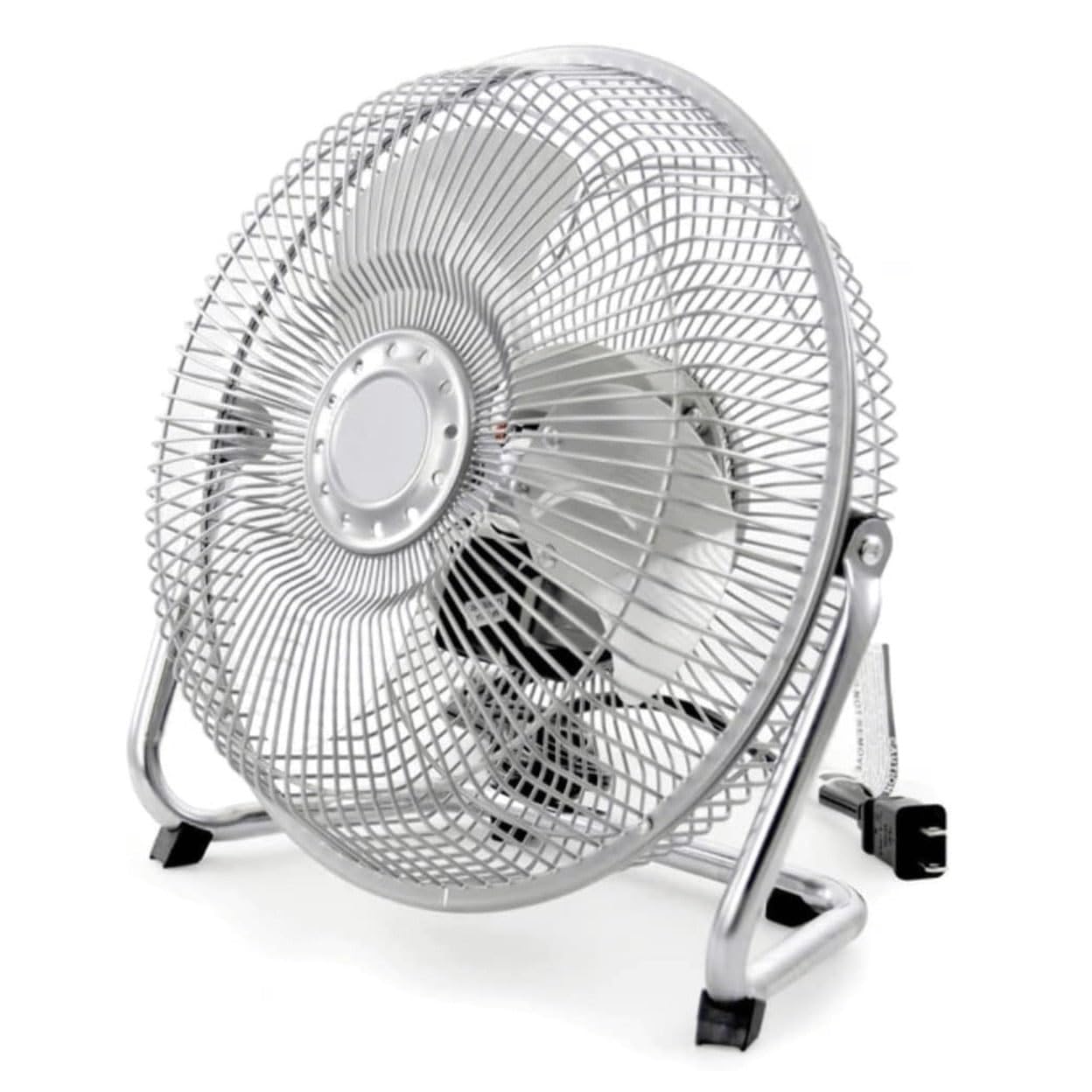 Orixforce 9-Inch High Velocity All Metal Fan - Silver Finish Desk Fan with Quiet Operation, 3-Speed Settings & 360° Tilt for Home and Office Cooling