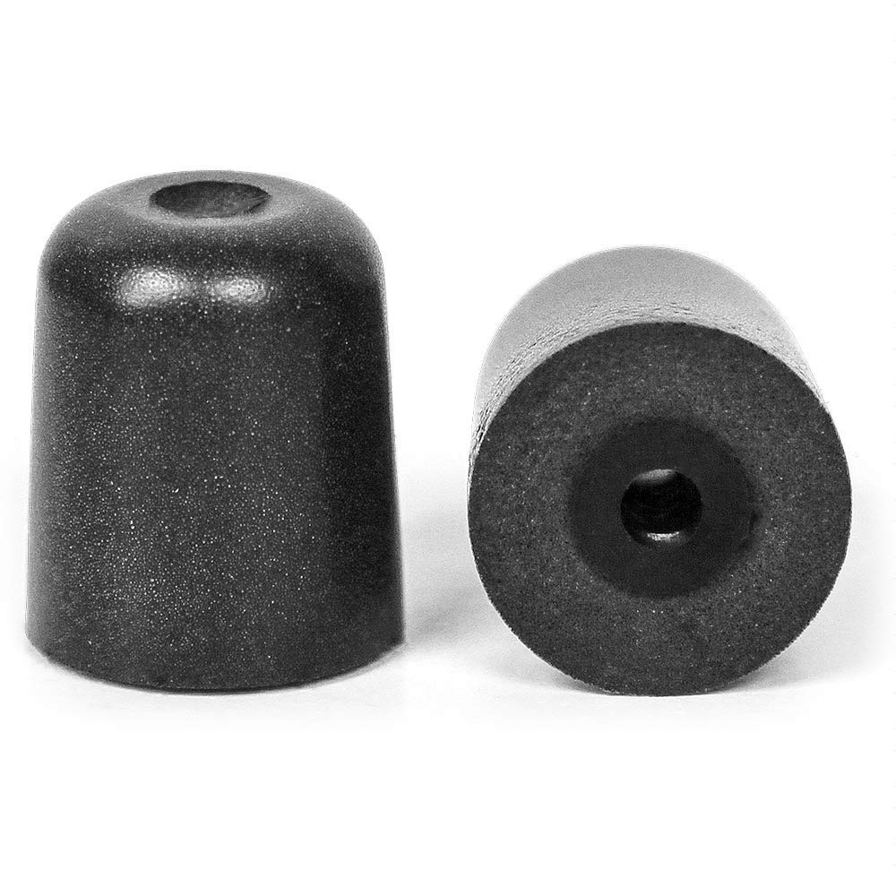 ISOtunes Trilogy™ Foam Replacement Eartips for ISOtunes PRO, Xtra, Wired (5 Pair Pack) (Medium, Black)