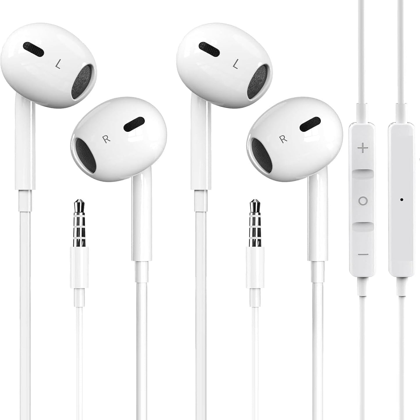 Pcwfbzf 2 Pack Wired iPhone Earbuds/Wired Headphones with 3.5mm Earphones with Microphone Volume Control Compatible…