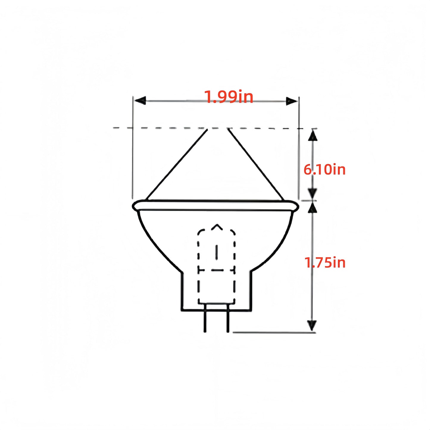 Tawelun ELC 24V 250W Halogen Bulb MR16 GX5.3 Base Dimmable 3300K Warm White for Stage Studio Projector（2 Pack）
