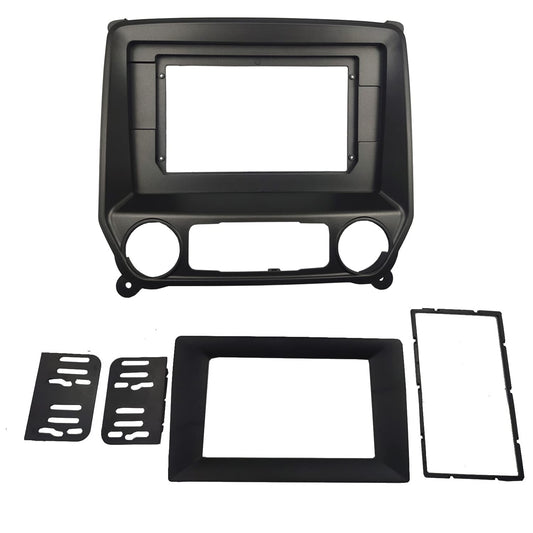 DKMUS Radio Stereo Bezel for Chevrolet Silverado 2014+ GMC Sierra 2014+ Dash Installation Mount Trim Kit Fits 10.1" and Double Din