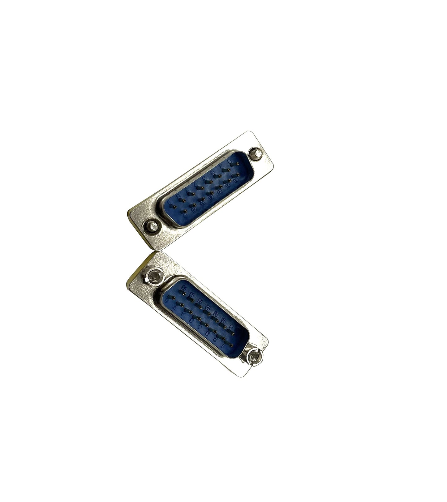 Dafensoy VGA Coupling Connector VGA/SVGA Adapter HD15-pin Male to Male 2-Pack