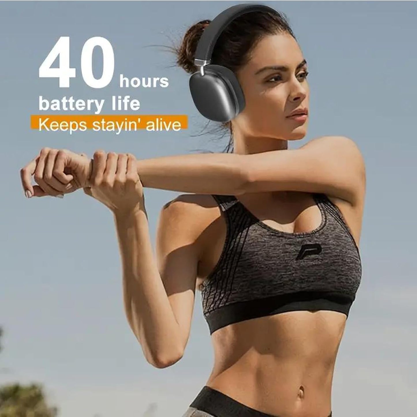 Wireless Bluetooth Headphones Active Noise Cancelling Over-Ear Headphones with Microphones, 42 Hours Playtime, HiFi Audio Adjustable Headphones