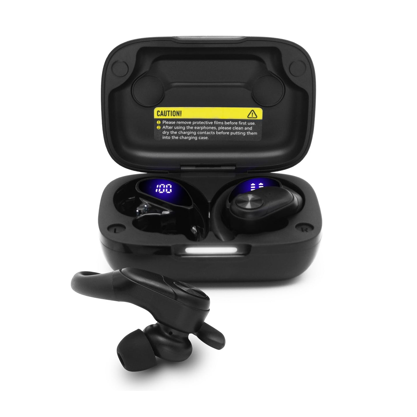 Klowcok Replacement Ear Tips for PocBuds T60 / occiam T9 Earbuds, Silicone Earbuds Tips, 9 Pairs (S/M/L) Black