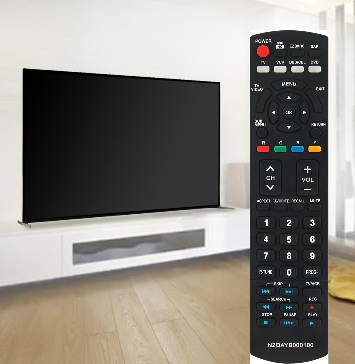 N2QAYB000100 Replace Remote fit for Panasonic tv TH-42PZ80U TH-46PZ80U TH-50PC77U TH-50PE700U TH-50PE77U TH-50PZ700 Sub for N2QAYB000102 N2QAYB000103
