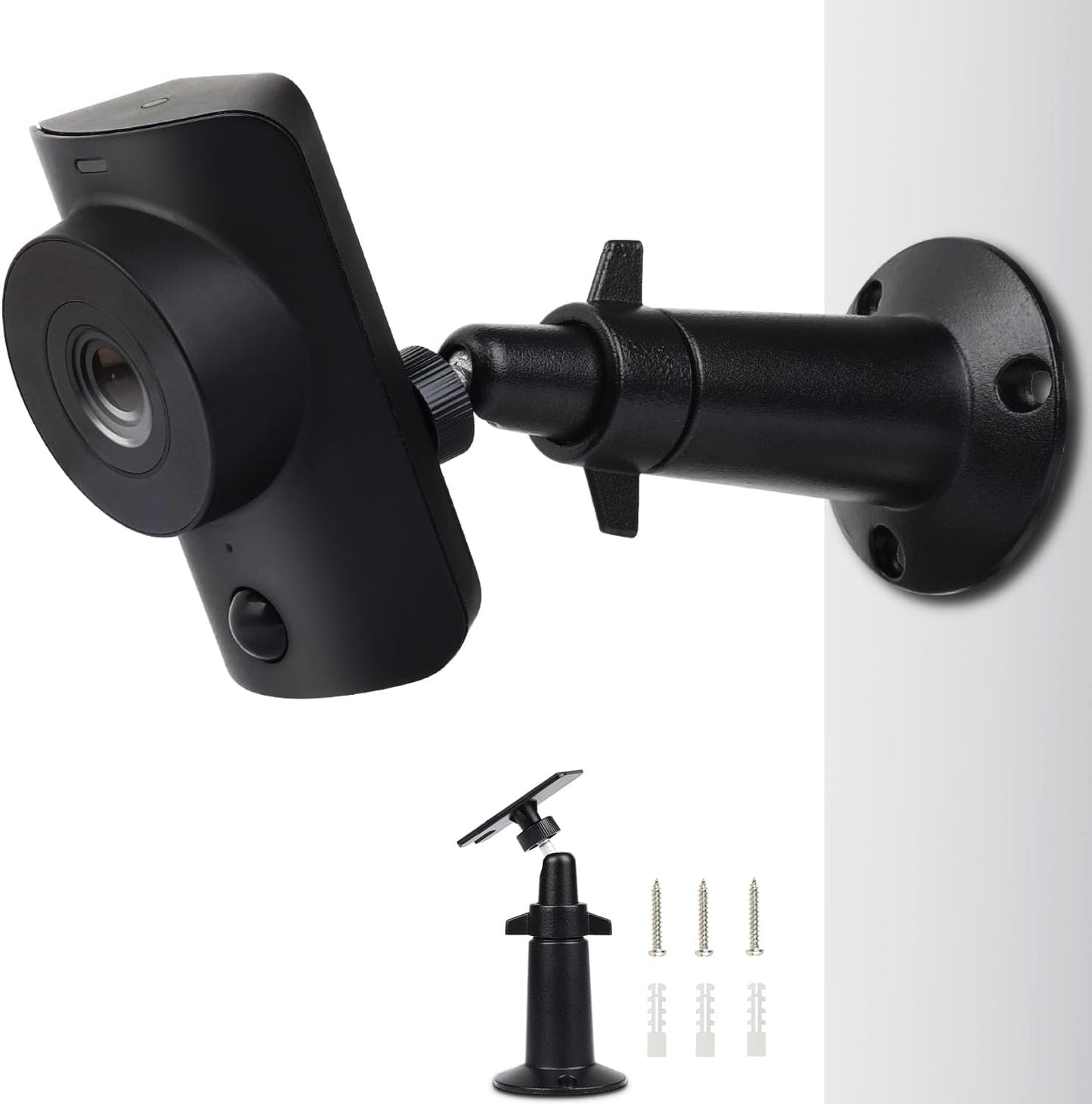 UYODM Wall Mount Compatible with SimpliSafe SimpliCam 1080p Wired Indoor Home Security Camera, 360 Degree Adjustable Aluminium Wall Mounting Bracket