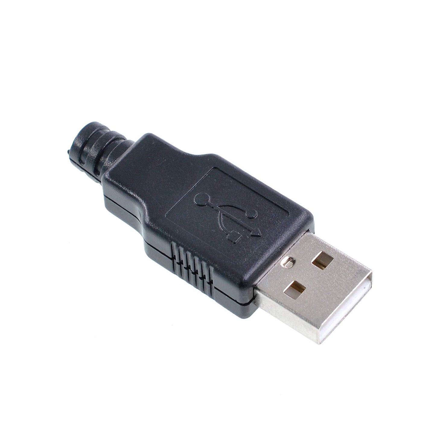 Oiyagai 20-Pack USB 2.0 Type-A Male Connector - 4-Pin Solder Type Plug with Protective Shell for DIY Cables and Repair