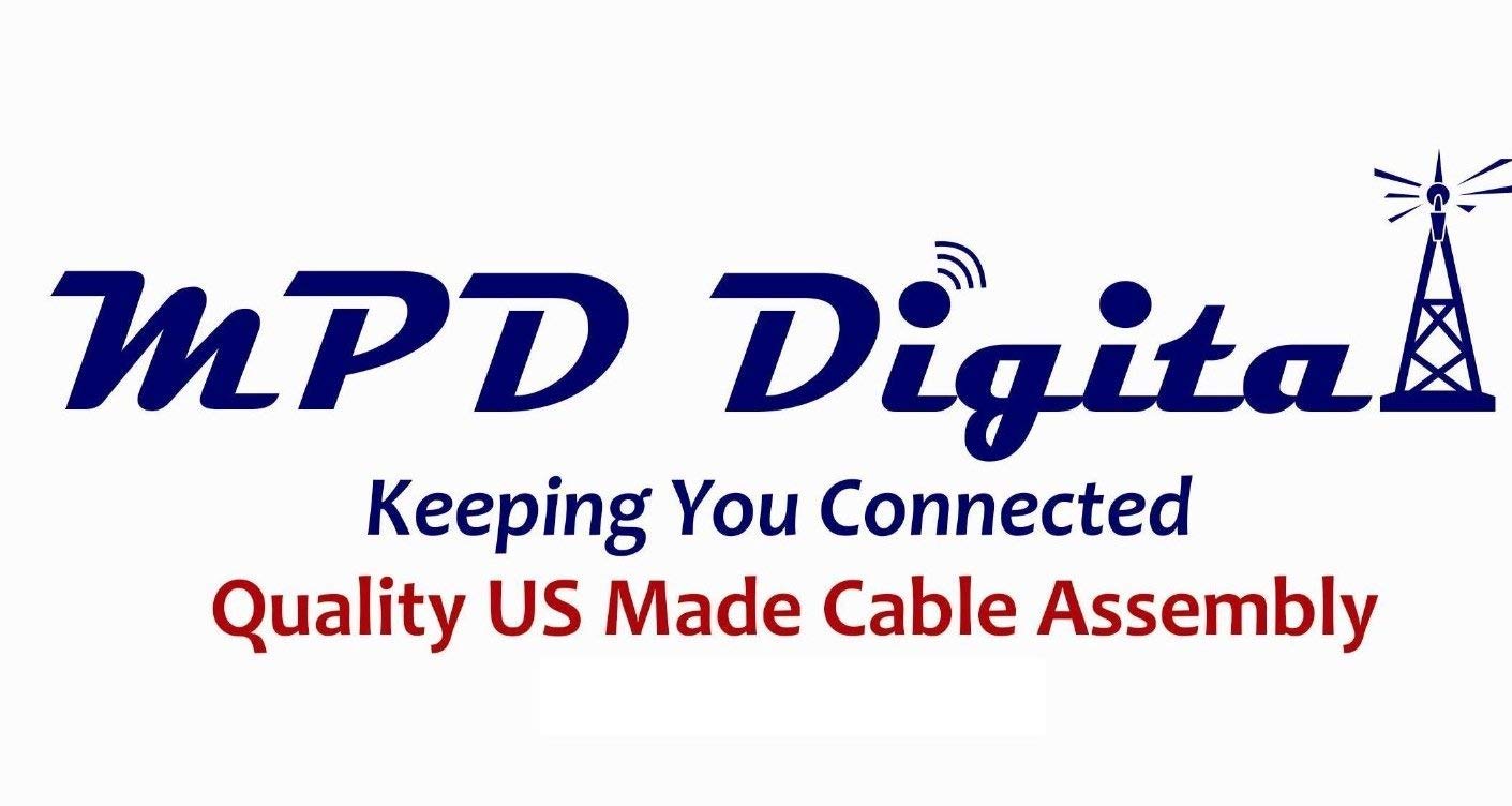 MPD Digital 50 ohm USA Made RG58 Hand-Held Jumper with SMA Female to UHF SO239 Female Connectors- Mobile/Base Extension Cable - Adapter for UHF Base…