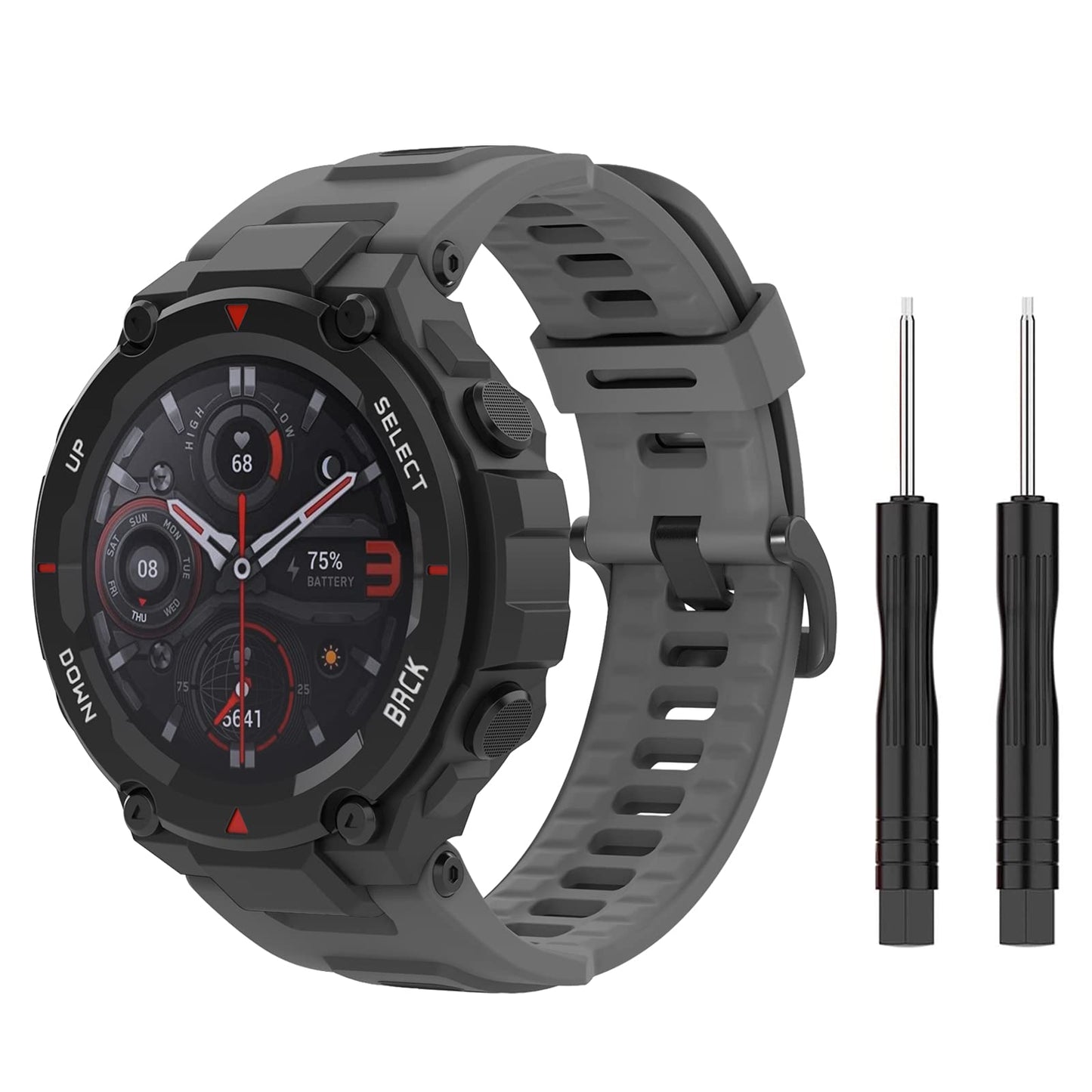 MoKo Sport Band Compatible with Amazfit T-Rex/T-Rex Pro, Dark Gray