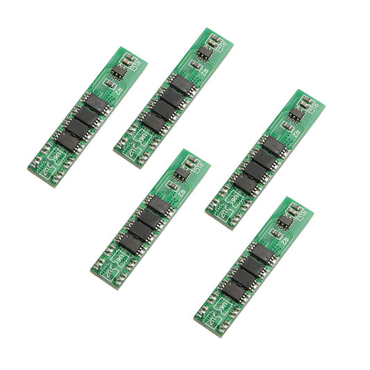Acxico 5Pcs 1S 3.7V 10A Li-ion Lithium 1X Battery Protection Board 4 MOS Tube BMS PCB DIY