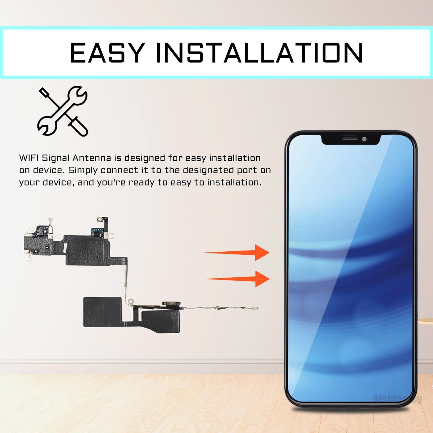Risidamoy for iPhone 11 PRO MAX WiFi Bluetooth Antenna Flex Cable Replacement 11PROMAX WLAN Bluetooth Antenna Connector with Repair Fix Tool A2161