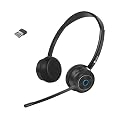TruVoice BT85 Wireless Bluetooth Headset with V5.2 USB Dongle | Noise Suppression Speakers and NC Microphone | Fast Charging with 22 Hour Talk Time
