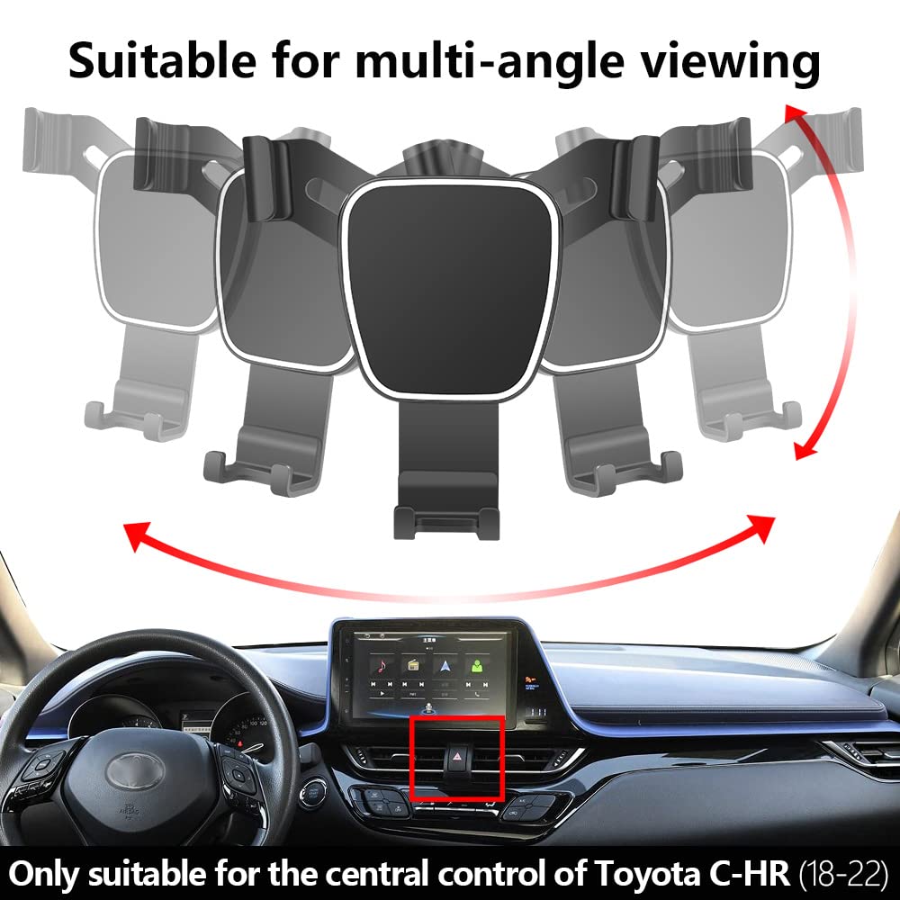 LUNQIN Car Phone Holder for 2018-2022 Toyota CHR C-HR Auto Accessories Navigation Bracket Interior Decoration Mobile Cell Phone Mount