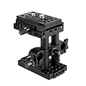 NICEYRIG 15mm Rail Riser Rig System Quick Release Base Kit with QR Plate 15mm Rod Riser Clamp Short Rods Applicable DSLR Camera