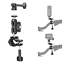 Neewer Action Camera Pole Mount with Two 360° Ball Heads 1/4" Screw Action Camera Adapter, Holder Clamp for Motorcycle Bike Handlebar, Compatible
