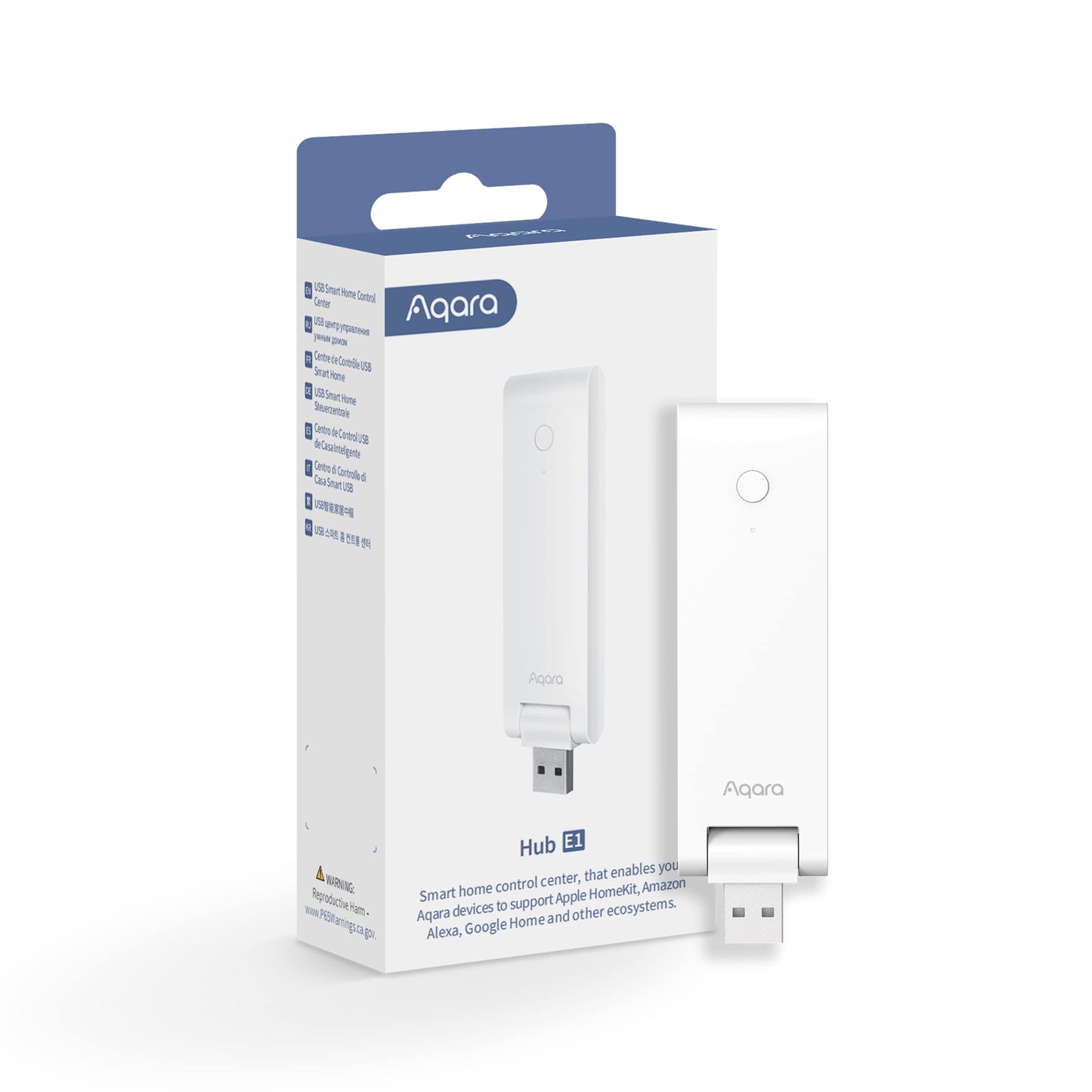 Aqara Smart Hub E1 for Home Automation, 2.4 GHz Wi-Fi Required, Features Aqara Zigbee (Not Third-Party), Powered by USB-A, Small Size, Supports