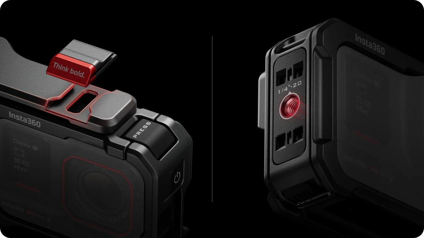 Insta360 Ace Pro 2/Insta360 Ace Pro Xplorer Grip Kit (Slate Grey), More Comfortable Grip, transforms Your Camera into The Ultimate Tool for Street
