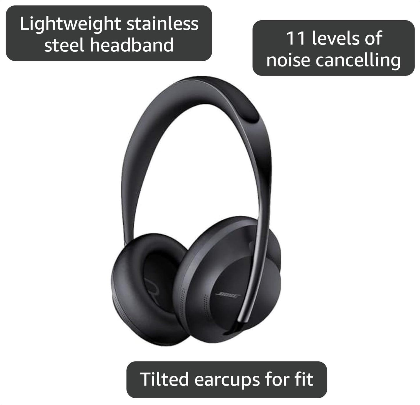 Bose 700 Noise-Cancelling Bluetooth Headphones (Triple Black) (Renewed)