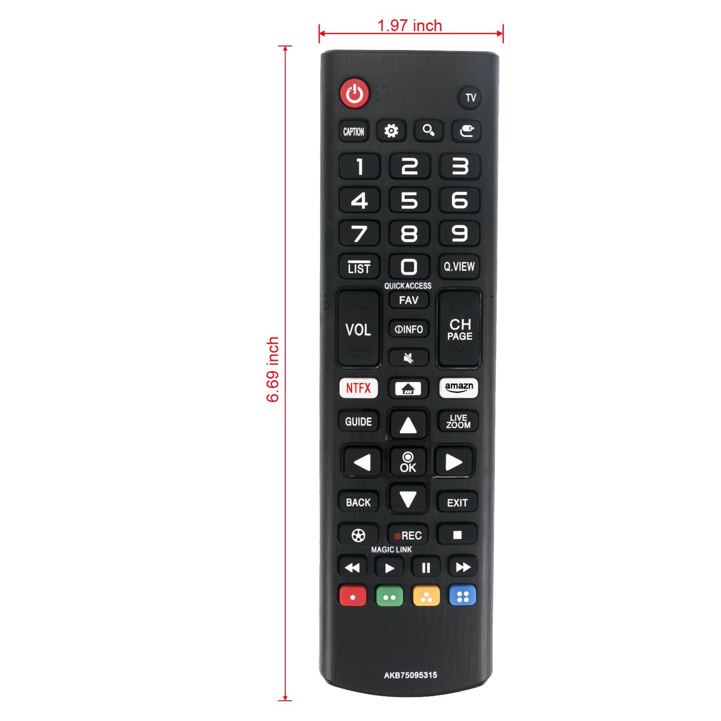 AKB75095315 Replace Remote fit for LG LED OLED 4K 1080p Smart TV Non-Smart TVs AKB75095314 AKB74915305 AKB75095307 AKB73975702 AKB74475401 AKB73975701