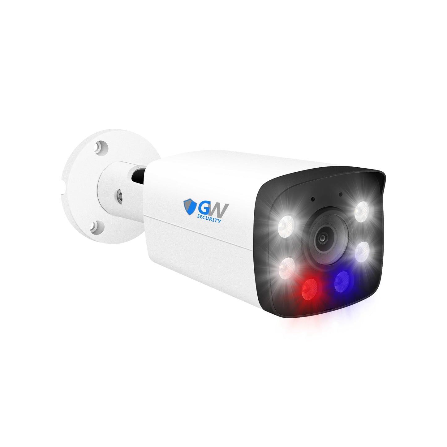 GW Security Full-Time Color Night Vision Two-Way Audio 4K 8MP Outdoor/Indoor Wide Angle PoE IP Bullet Security Camera (GW802402T)