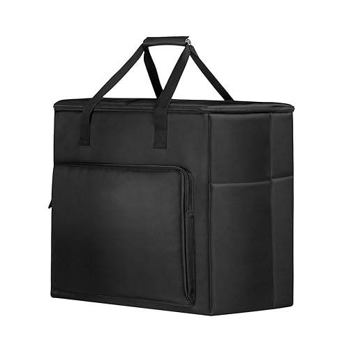 Buwico Multi-pocket Large Capacity Desktop PC Computer Travel Storage Carrying Case Bag Organizer for 27 Inch Computer Main Processor Monitor Keyboard