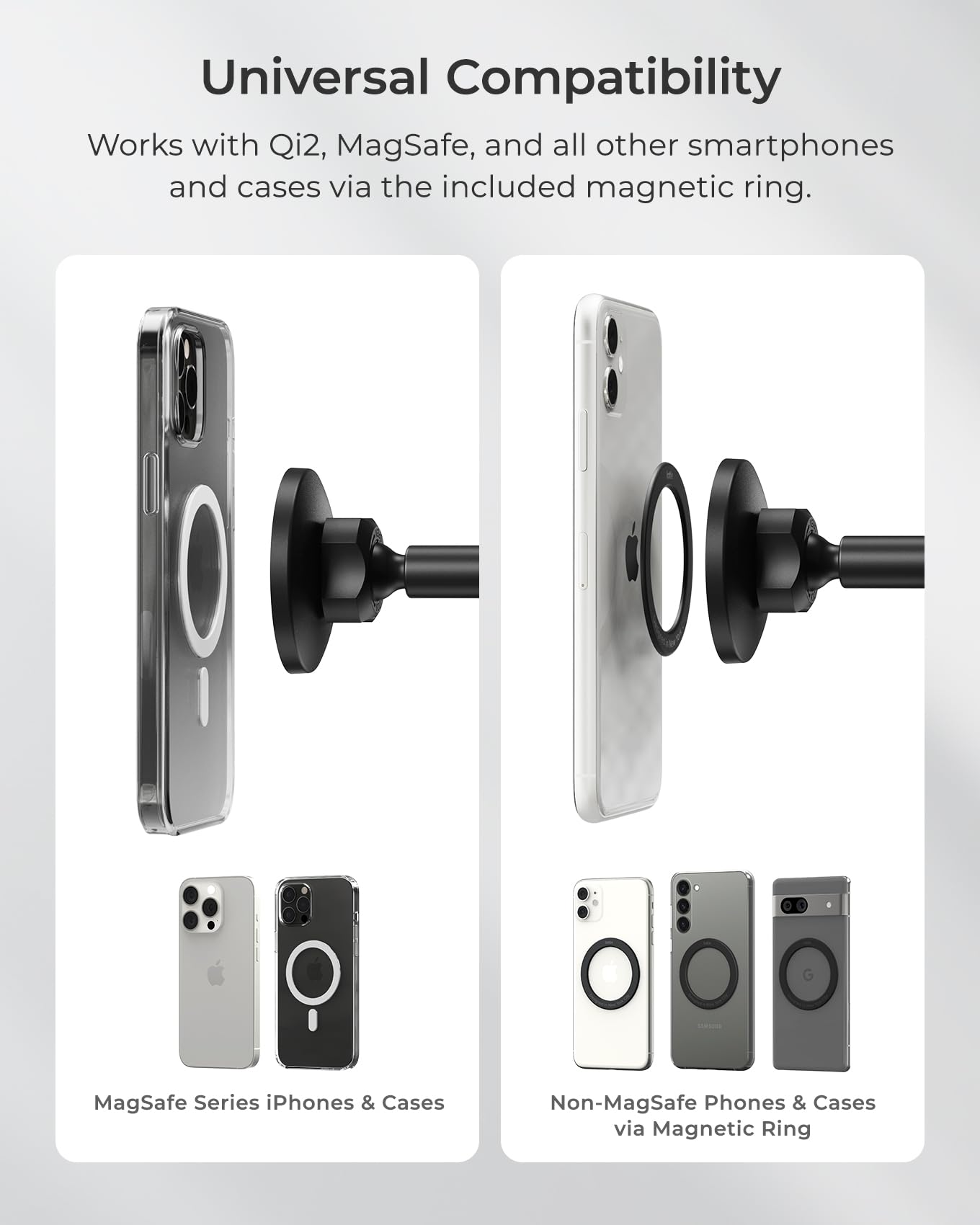 iOttie iTap 3 Magnetic Dash & Windshield Car Mount, Phone Holder with Suction Cup, Includes Magnetic Ring Adapter, Compatible with iPhone 12-17