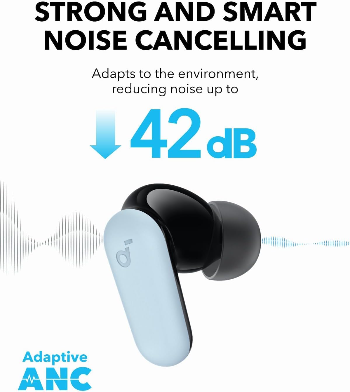 Soundcore P30i by Anker Noise Cancelling Earbuds, Hands-Free Viewing